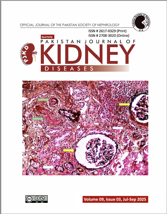 					View Vol. 9 No. 3 (2025): Pakistan Journal of Kidney Diseases
				
